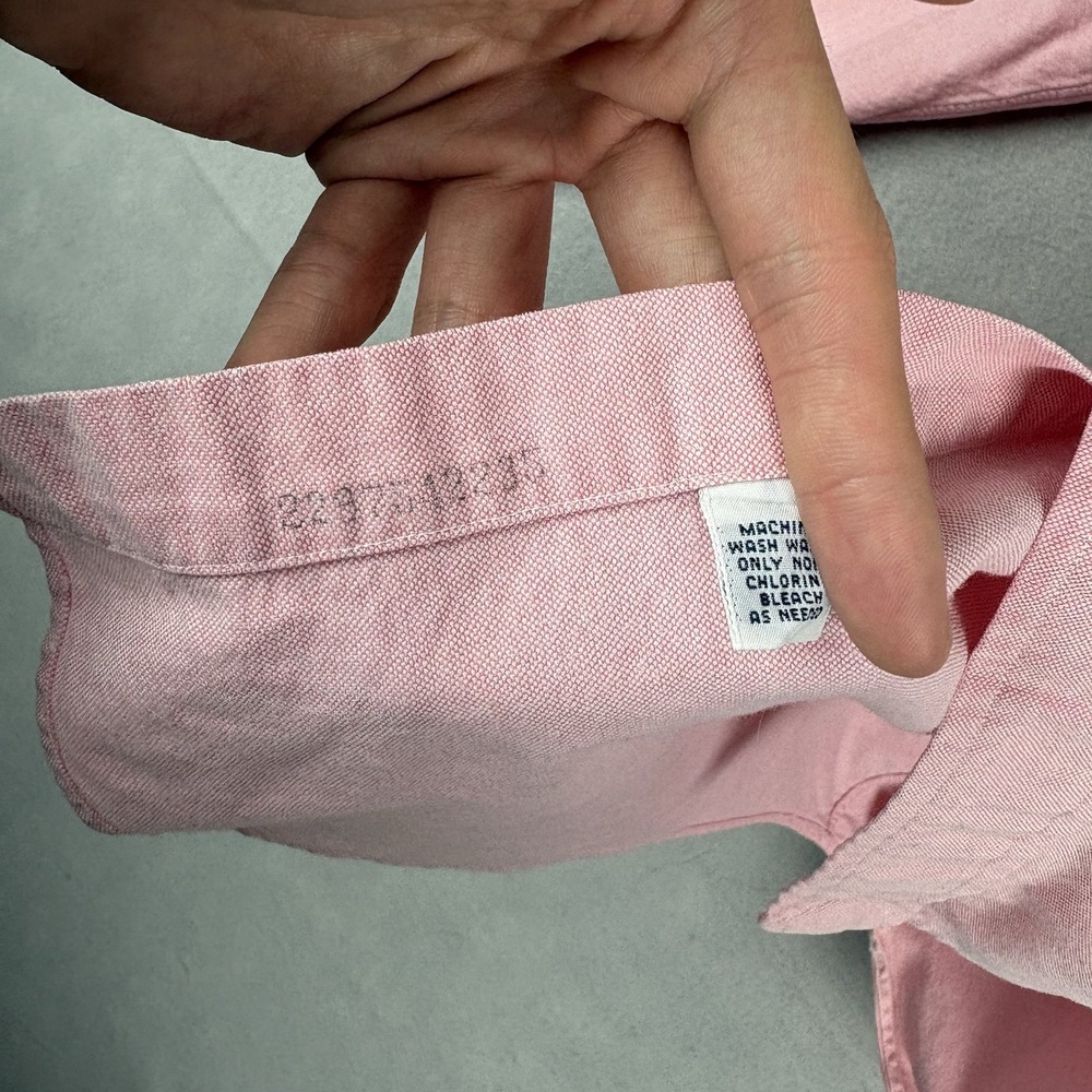 Polo Ralph Lauren Oxford Shirt Mens XL Pink Flesh Pony Long Sleeve OCBD Yarmouth - Picture 10 of 10